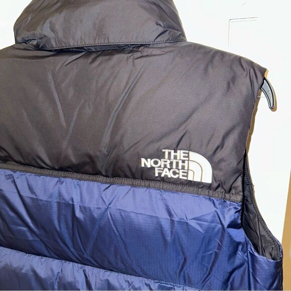 NWT XS The North Face Retro Nuptse 700 Puffer Vest - Summit Navy Blue and Black - Picture 7 of 16